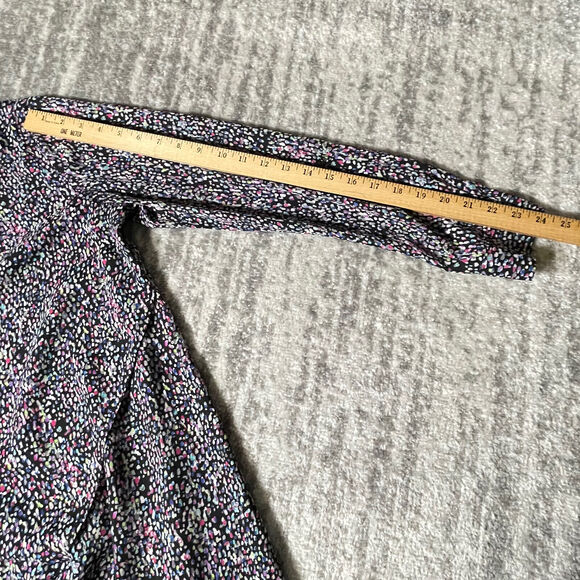 The Limited Tunic Blouse Women Size S Multicolor Print Roll-Tab Long Sleeve - Picture 8 of 16